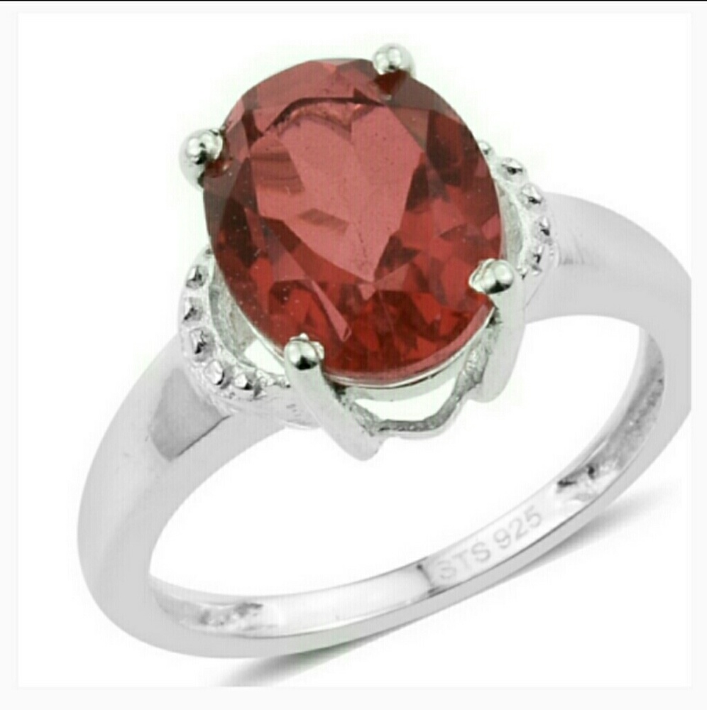 SALMON QUARTZ RING - Picture 5 of 8
